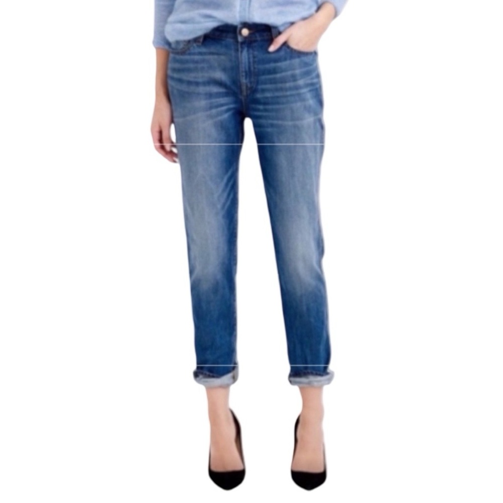 J. Crew Slim Broken In Boyfriend Blue Jeans